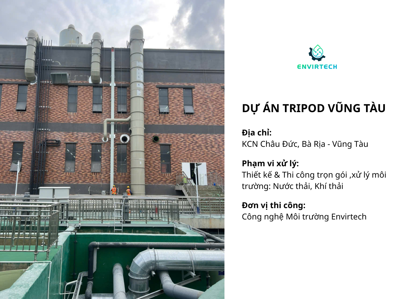 Envirtech xử lý nước thải khí thải công nghiệp TRipod Vũng Tàu